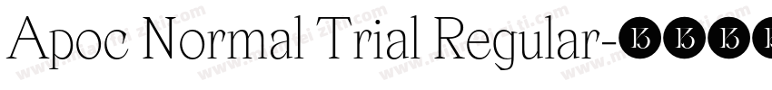 Apoc Normal Trial Regular字体转换